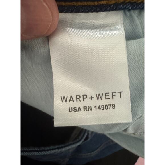 Warp + Weft Bootcut High Rise Jeans 26 Midtone Blue Denim RN149078 NWT 395230 - Picture 9 of 14